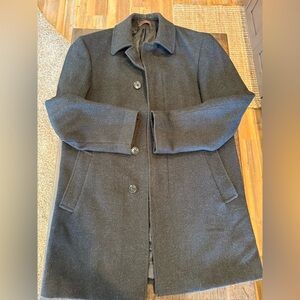 Lauren by Ralph Lauren Men’s Jake Herringbone Wool Blend Overcoat Size 38